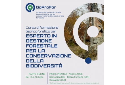 QUARTA EDIZIONE - Corso per Esperto in gestione forestale per la conservazione della biodiversità - LIVELLO 1